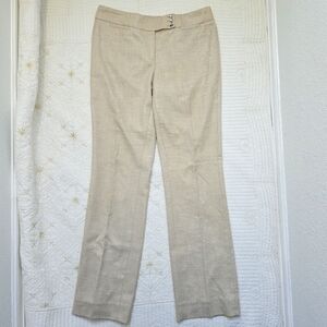 White House Black Market Boot Sleek Pants Women's Size 6R Beige Bootcut Corpcore